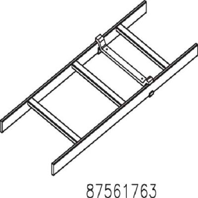 Hoffman LMCM12BLK Ladder Rack, Mvbl. Cross-Memb., Fits 12.00, Steel/Black