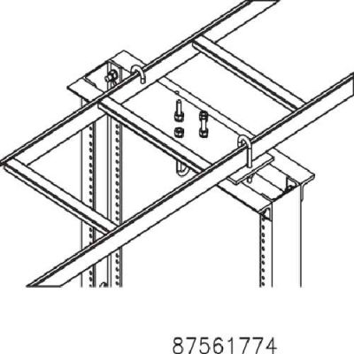 Hoffman LRRMPBLK18 Ladder Rack Mting Plate, 18", Steel/Black