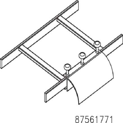 Hoffman LSRDBLK Ladder Rack, Stringer Radius Drop, Alum/Black