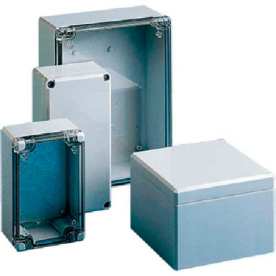 Hoffman Q1289ABDCC QLINE™ J Box, Clear Screw Cover, Type 4X, 120x80x85mm, ABS