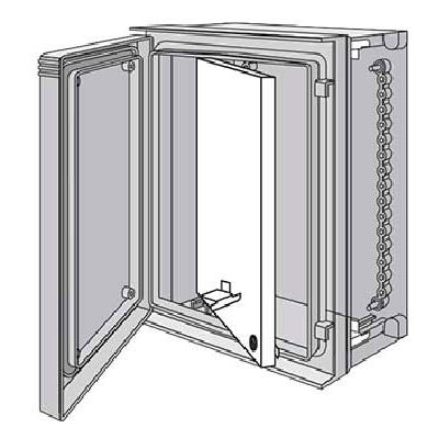 Hoffman UU5040SP Swing-Out Panel, Fits 513x412mm, Steel/White