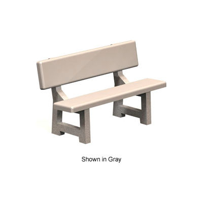 Concrete Park Bench 58" - Tan