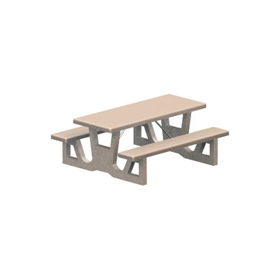 72" Rectangular Concrete Table - Gray