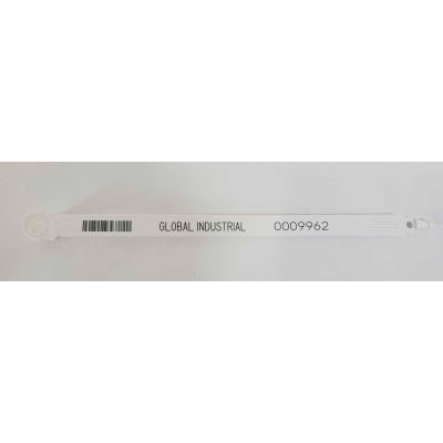 Global Industrial Fixed Length Plastic Truck Seal 7.5" White, 60Lbs Pull Force, 100/Pack