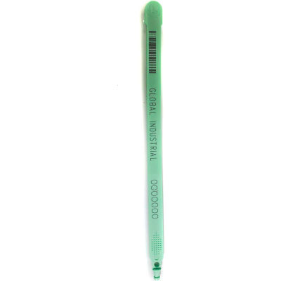 Global Industrial Fixed Length Plastic Truck Seal, 7.5" Green, 60Lbs Pull Force, 100/Pack