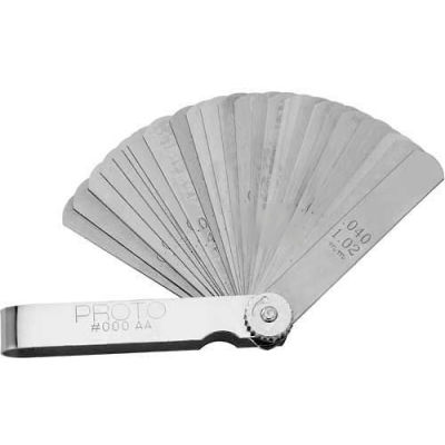 Proto J000AA 25 Blade Master Feeler Gauge Set, 1/2" x 3" Blades