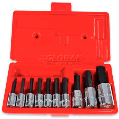 Proto J4900MA 3/8" & 1/2" Drive 10 Piece Metric Hex Bit Set