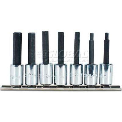 Proto J4990-SMA 3/8" Drive 7 Piece Metric Hex Bit Set