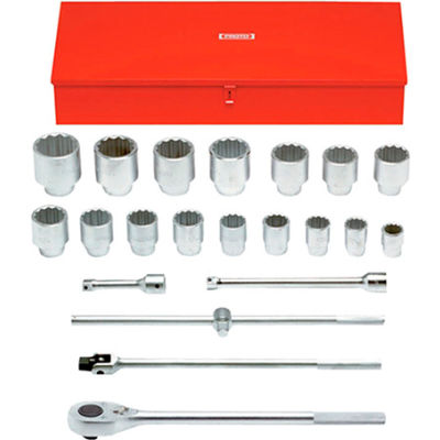 Proto J57102A 1" Drive 22 Piece Socket Set - 12 Point