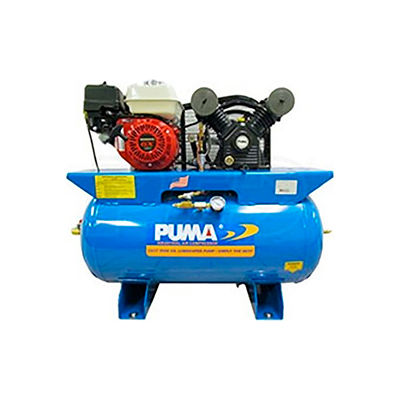 Puma PUK-5530HG, 5.5 HP, Stationary Gas Compressor, 30 Gallon, 135 PSI, 12 CFM, Honda, Recoil