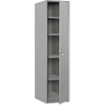 Single Door Storage Cabinet - 18"W x 24"D x 60"H Black