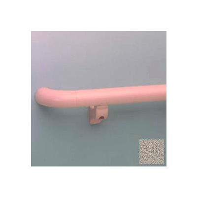 Round Handrail, 1-1/2" Grip, Aluminum Retainer, 12' Long, Chinchilla