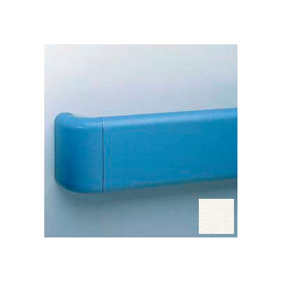 Vinyl Crash Rail-Type Handrail, Aluminum Retainers, 5-1/2'' High, 12' Long, White