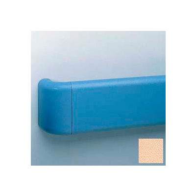 Vinyl Crash Rail-Type Handrail, Aluminum Retainers, 5-1/2'' High, 12' Long, Cappuccino