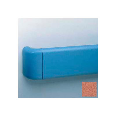 Vinyl Crash Rail-Type Handrail, Aluminum Retainers, 5-1/2'' High, 12' Long, Ginger Spice
