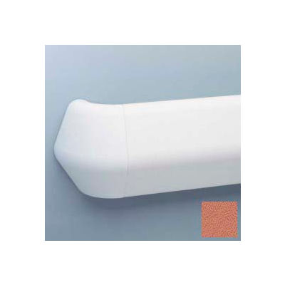 Flex-Action Triangular Handrail/Wall Guard, 5 3/8" Face, Aluminum Retainer, 12' Long, Ginger Spice