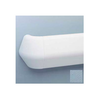 Flex-Action Triangular Handrail/Wall Guard, 5 3/8" Face, Aluminum Retainer, 12' Long, Blue Fog