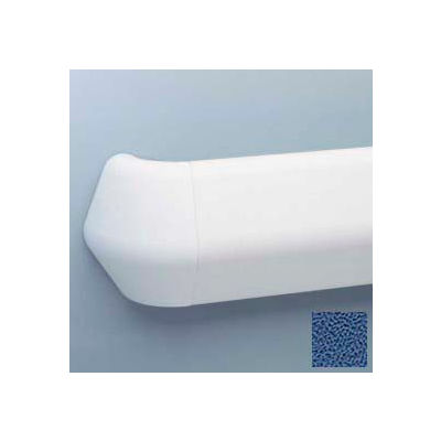 Flex-Action Triangular Handrail/Wall Guard, 5 3/8" Face, Aluminum Retainer, 12' Long, Brittany Blue