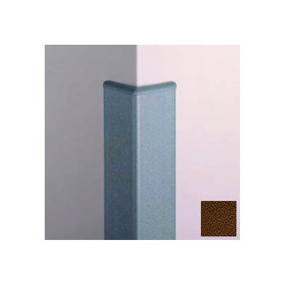 Surface Mounted Corner Guard, 90°, 3'' Wings, 4'H W/Caps, Brown