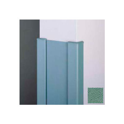 Surface Mounted End Wall 90° Corners, 2'' Wings, 4'H W/Caps, 6"W, Teal, Aluminum