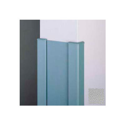 Surface Mounted End Wall 90° Corners, 2'' Wings, 12'H W/Caps, 6"W, Pearl Gray, Recycled Vinyl