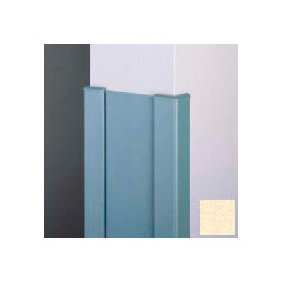 Surface Mounted End Wall 90° Corners, 2'' Wings, 4'H W/Caps, 6"W, Pale Yellow, Recycled Vinyl