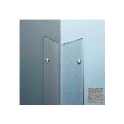 Polycarbonate Surface Mounted 90° Corner Guard, 2-1/2" Wing, 4'H, Gray, Drilled