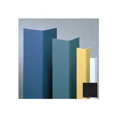 Vinyl Surface Mounted Corner Guard, 90° Corner, 1-1/2" Wings, 4' Height, Black, Undrilled
