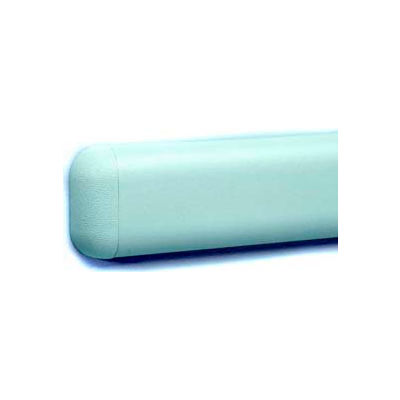 Wall Guard W/Rounded Top & Bottom Edges, Aluminum Retainer, 2-516"H x 12'L, Taupe