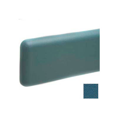 Wall Guard W/Rounded Top & Bottom Edges, Aluminum Retainer, 6"H x 12'L, Alexis Blue