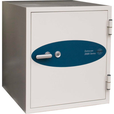 Phoenix Safe Datacare 2-Hour Key Lock Fire & Water Resistant Media Safe 2.8 cu ft, Off-White, Steel