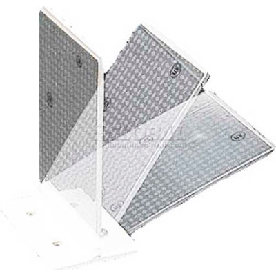 Plastic Concrete Barrier Mount Reflector, 3" X 4", Flex Hinge, 1-Sided, White - Pkg Qty 50