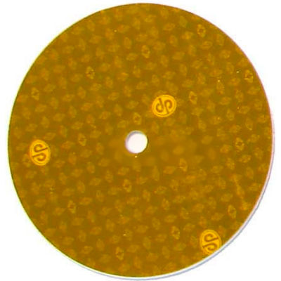 3" Hot Dot Center Mount Reflector, Yellow - Pkg Qty 100