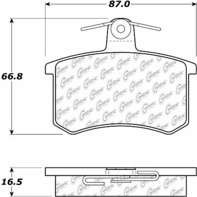 Centric Original Equipment Formula Brake Pads with Hardware, Centric Parts 100.02280