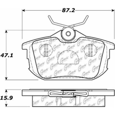 Centric Original Equipment Formula Brake Pads, Centric Parts 100.08380