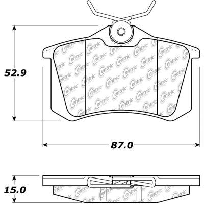 C-Tek Semi-Metallic Brake Pads with Shims, C-Tek 102.03340