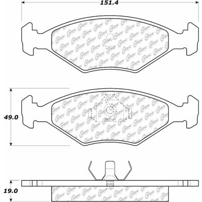 C-Tek Semi-Metallic Brake Pads with Shims, C-Tek 102.03500