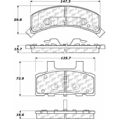 C-Tek Semi-Metallic Brake Pads with Shims, C-Tek 102.03680