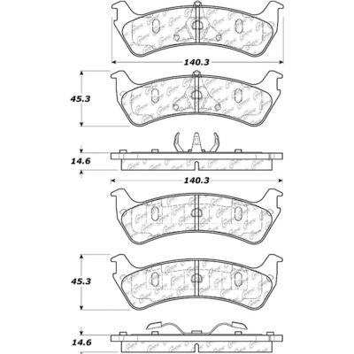 C-Tek Semi-Metallic Brake Pads with Shims, C-Tek 102.06670
