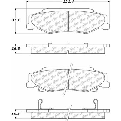C-Tek Semi-Metallic Brake Pads with Shims, C-Tek 102.07320