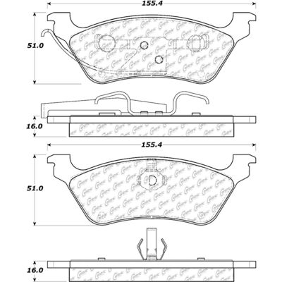 C-Tek Semi-Metallic Brake Pads with Shims, C-Tek 102.08580