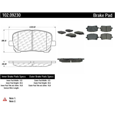 C-Tek Semi-Metallic Brake Pads with Shims, C-Tek 102.09230