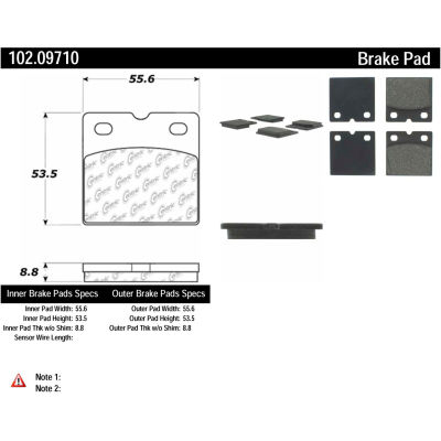 C-Tek Semi-Metallic Brake Pads with Shims, C-Tek 102.09710