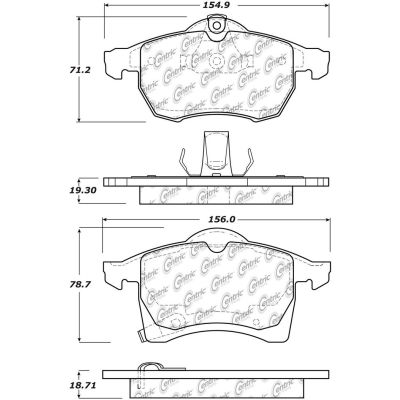 C-Tek Semi-Metallic Brake Pads with Shims, C-Tek 102.11410