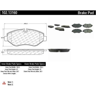C-Tek Semi-Metallic Brake Pads with Shims, C-Tek 102.13160
