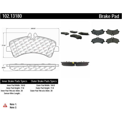 C-Tek Semi-Metallic Brake Pads with Shims, C-Tek 102.13180