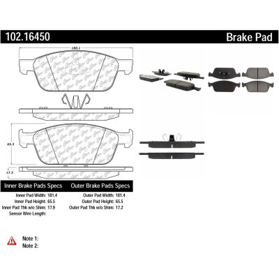 C-Tek Semi-Metallic Brake Pads with Shims, C-Tek 102.16450