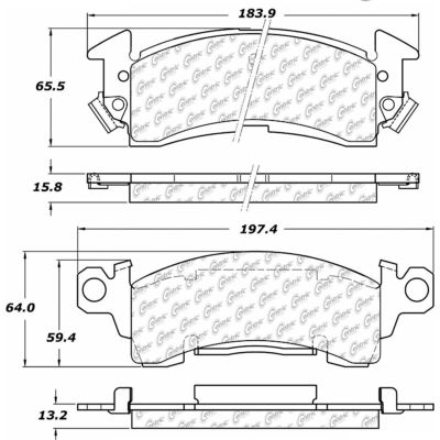 C-Tek Ceramic Brake Pads with Shims, C-Tek 103.00520