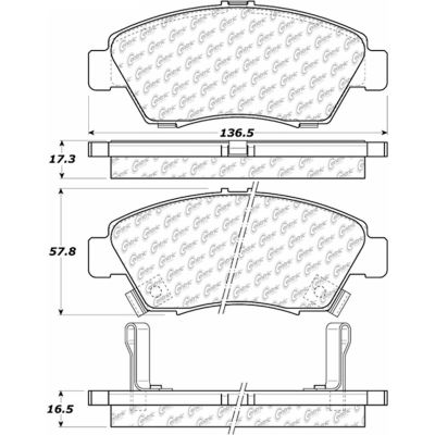C-Tek Ceramic Brake Pads with Shims, C-Tek 103.06210