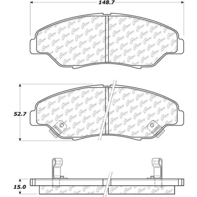 C-Tek Ceramic Brake Pads with Shims, C-Tek 103.07740